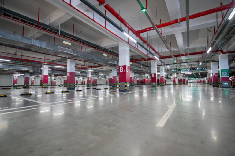 Underground parking lot parking space