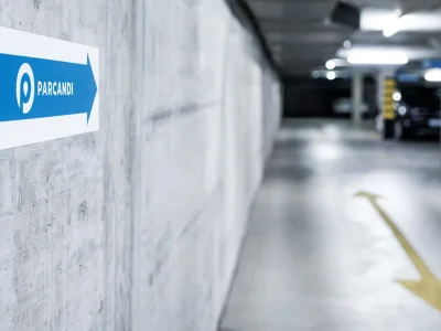 Parcandi Parkhaus am Dienstag, 27. Juli 2021 in Basel. © Photo Dominik Plüss