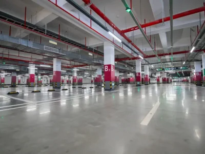 Underground parking lot parking space